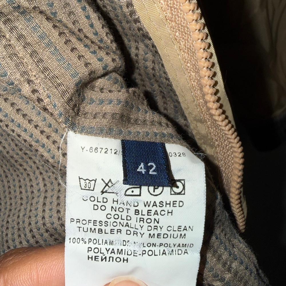 Trussardi T'Space Womens Tan Hooded Zip Up Lightweight Jacket Size ITALIAN 42 S - Picture 9 of 9